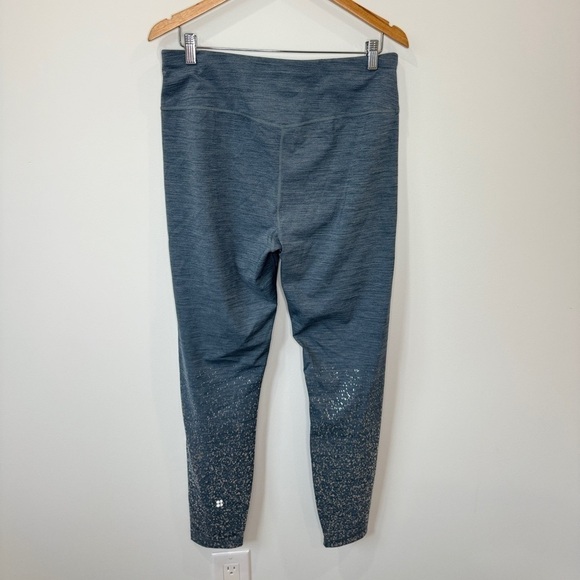 Sweaty Betty Full Length Gray Leggings Silver Sparkle Ankles  (XXL) - Picture 6 of 7